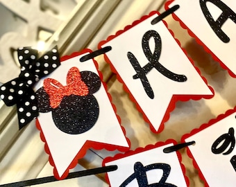 Minnie Mouse Banner: OH TWODLES  Party Decor, Girl 2nd Birthday