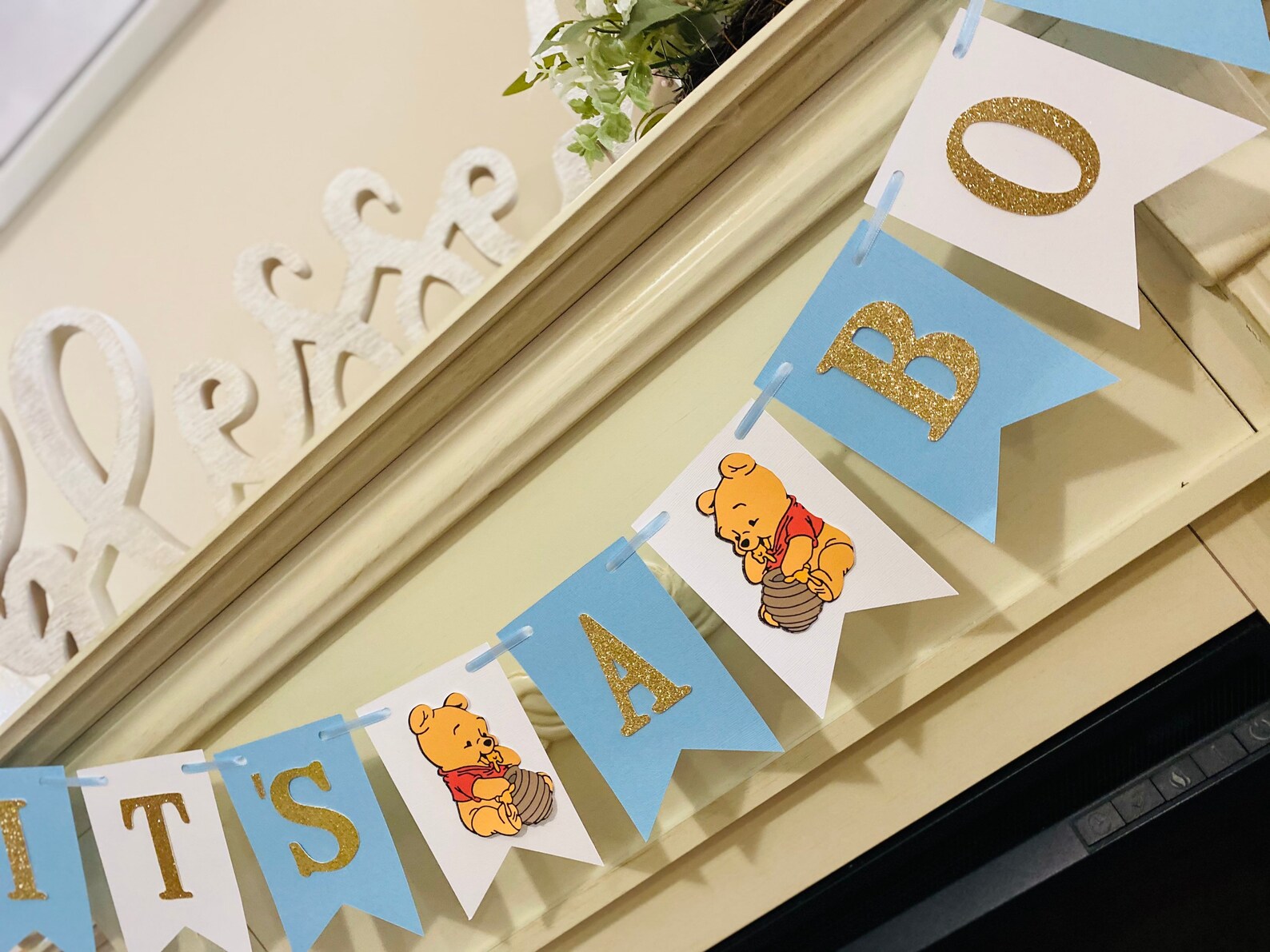 Winnie the Pooh Baby Shower It's a Boy Banner Baby Boy Etsy
