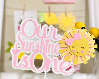 Adorno para pastel "Eres mi rayo de sol": Decoraciones para fiestas temáticas de sol