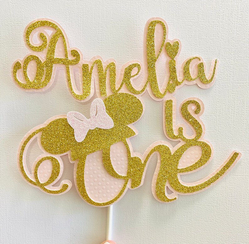 Minnie Mouse Cake Topper Minnie Mouse Smash Cake Topper Etsy