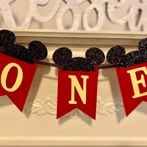 Mickey Mouse Birthday Party Decorations ,Mickey Mouse High Chair Banner ,Mickey Mouse First Birthday, Oh Twodles Mickey Banner, Oh Twodles