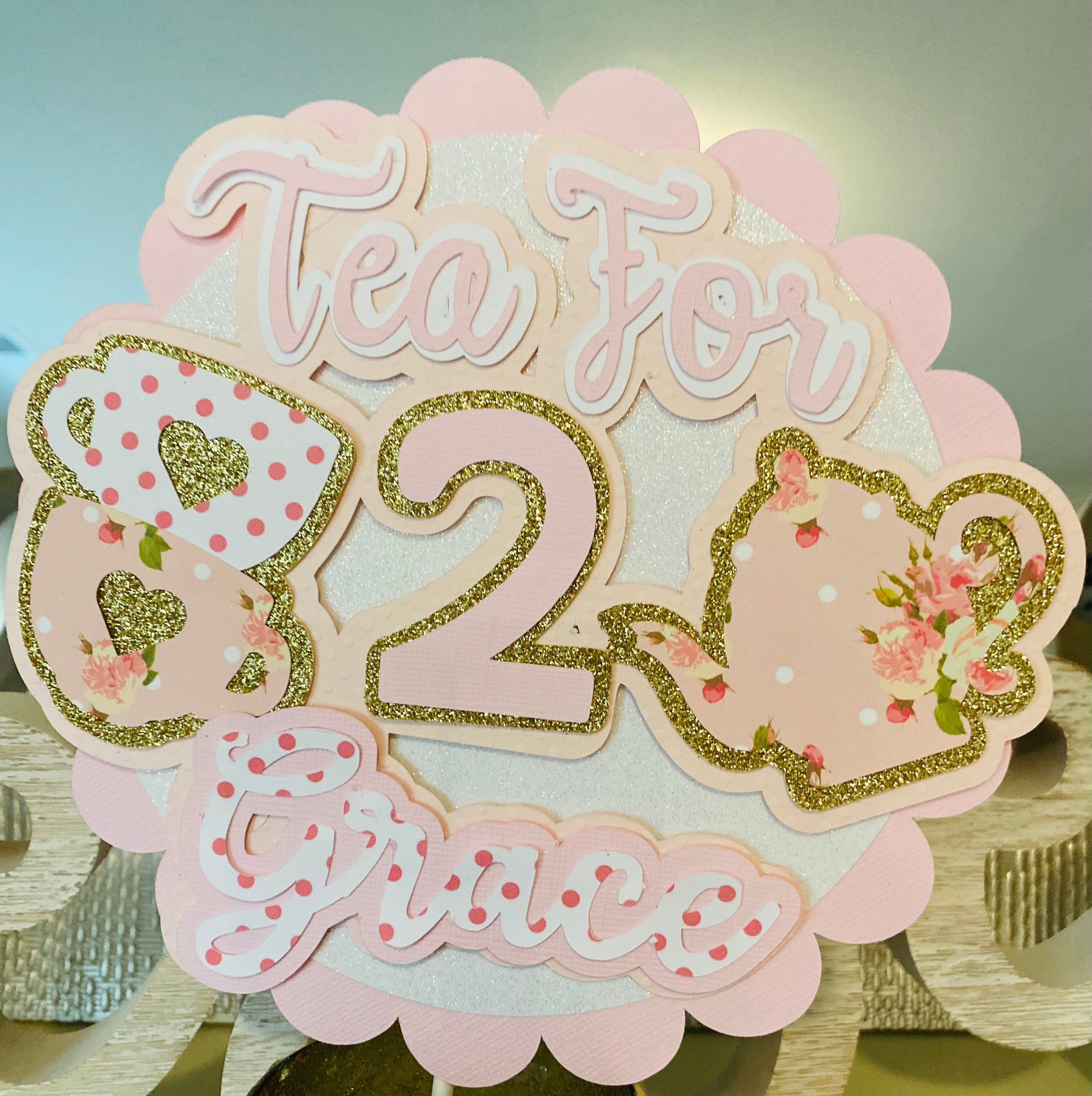 Tea for Two Cake Topper Birthday Cake Topper Teapot Etsy