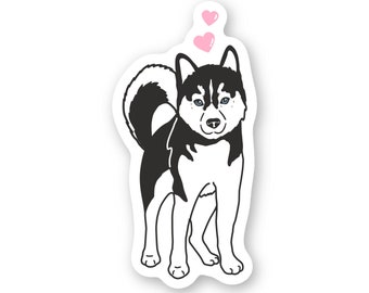Siberian Husky Vinyl Sticker