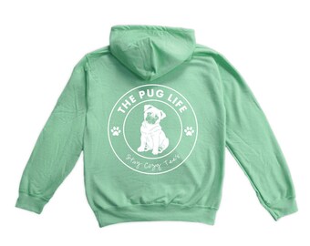 Het Pug-leven Hoodie | Pug moeder of vader Hooded Sweatshirt