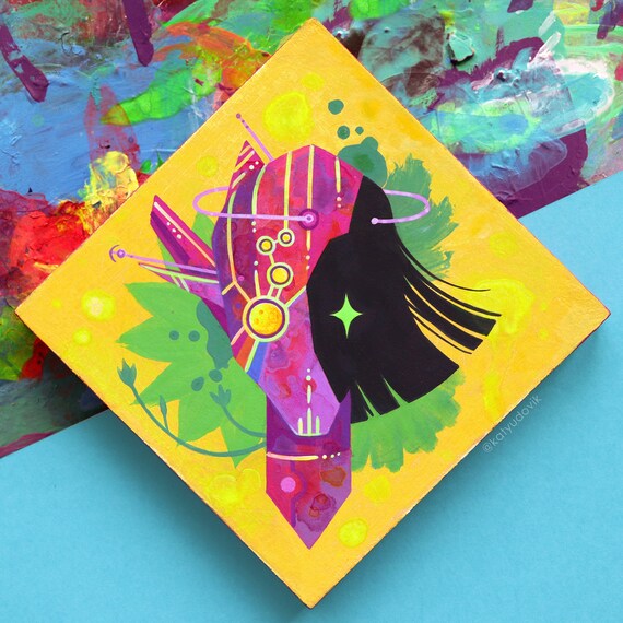 Sakura Robot Girl Cyberpunk Pink Robot Mecha Anime Girl Etsy