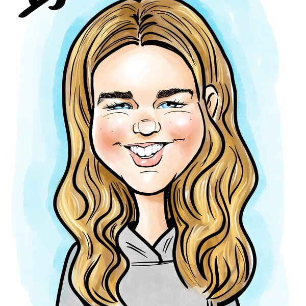 1  Person Caricature Color (Head& Shoulders)