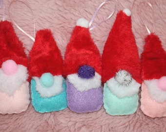 Pastel gnome Christmas ornament