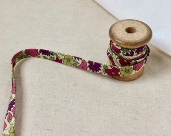 25 cm Liberty of London Poppy&Daisy purple Cotton Folded - Bias