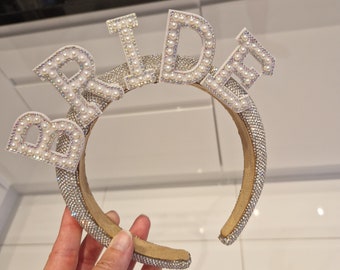 Handmade Bride Rhinestone Glitter Headband Crown