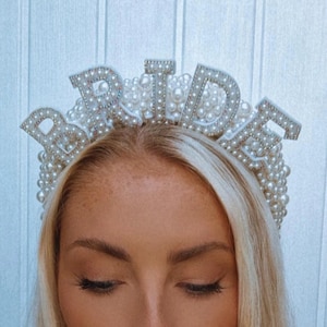 Handmade Bride Pearl Headband Crown
