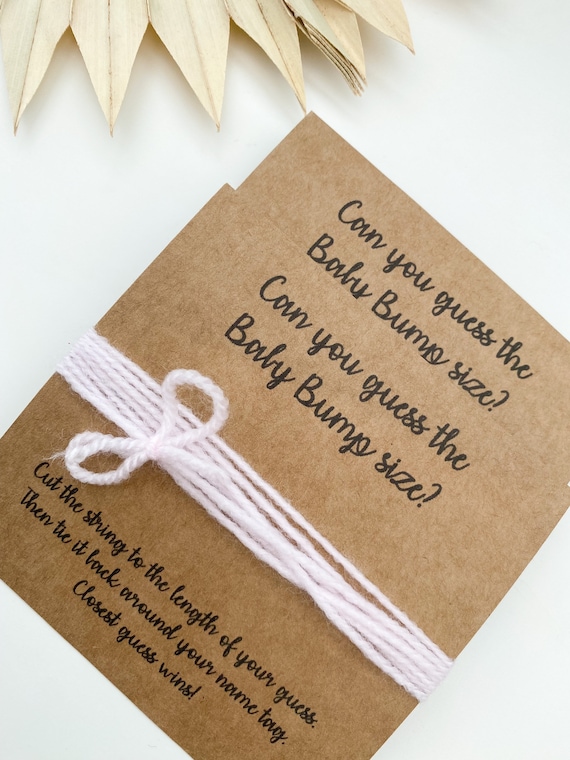 Baby Shower Game Guess the Bump Size Etsy Canada