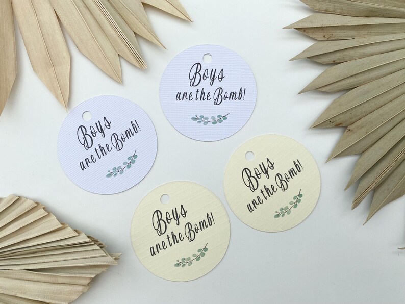 Baby Shower Bath Bomb Tags Girls / Boys Are the Bomb Set Etsy