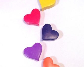 Heart Crayons//Valentine's Day Favors//Heart Party Favors//Classroom Gifts//Classroom Party//Stocking Stuffers