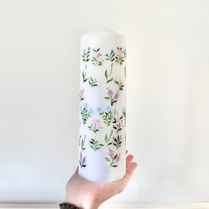 Hand Painted Pillar Candles, Bride and Groom Gift, Wedding Gift for Couple, Anniversary Gift, Engagement Gift for Couple, Candle Gift