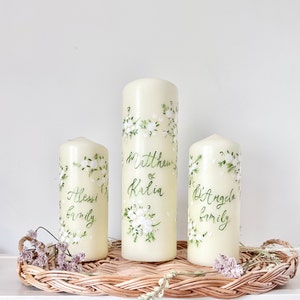 Wedding Gift for Couple, Personalised Wedding Candles, Personalised Wedding Candle Gift, Hand Painted Candle