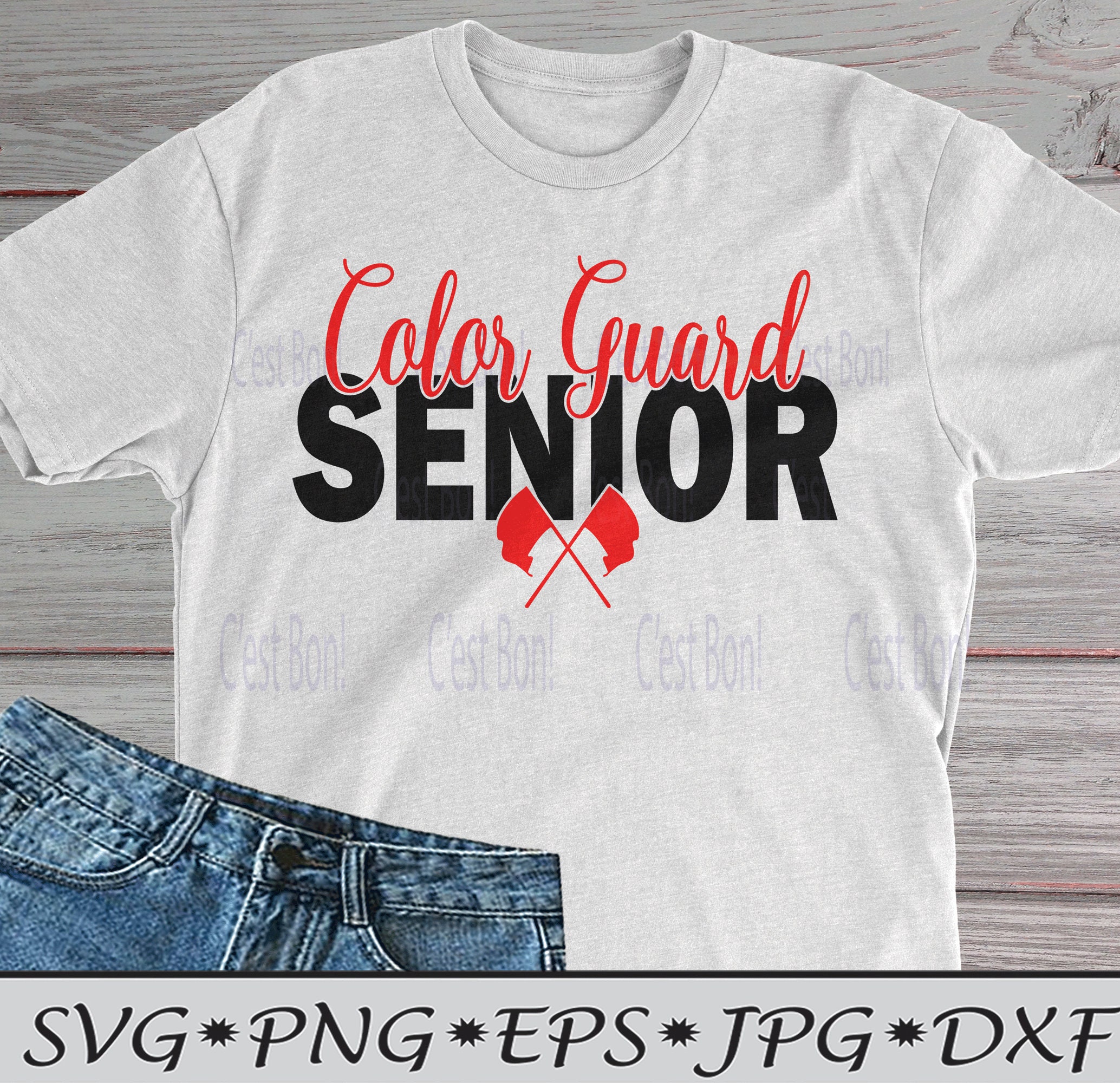 Color Guard Senior Svg Band Mom Cut 