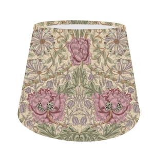 William Morris Honeysuckle Rose Fabric EMPIRE Lampshades / Pendant Shade / Table, Colourful Home Decor, Handmade in UK