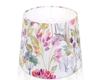 VOYAGE Maison Hedgerow Lotus Cream EMPIRE Lampshade Ceiling Light/ Table Lamp/ Pendant, Handmade In UK, Colourful Home Decor, Floral Purple