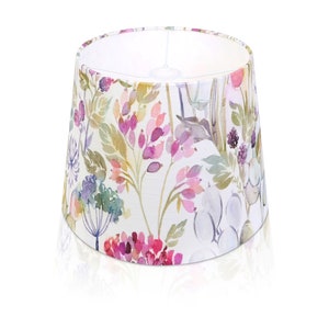 VOYAGE Maison Hedgerow Lotus Cream EMPIRE Lampshade Ceiling Light/ Table Lamp/ Pendant, Handmade In UK, Colourful Home Decor, Floral Purple