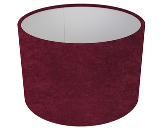 Brushed Recycled Wine Linen Style Drum Lampshade, Handmade Light Shade Colourful, Home Decor