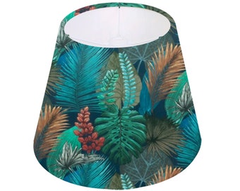 Fibre Naturelle Rainforest Kingfisher Style EMPIRE Lampshades / Pendant Shade / Table, Colourful Home Decor, Handmade in UK