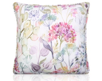 Voyage Maison Hedgerow Lotus Cream Cushions with Fillers, Colourful Home Decor, Floral Pattern, Various Sizes 28cm , 36cm, 43cm , 60cm