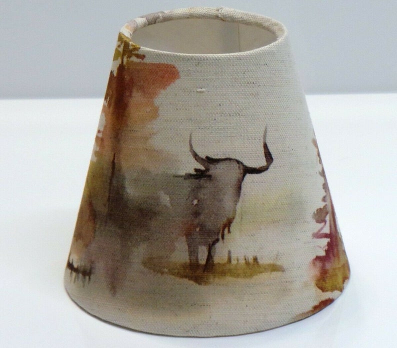 Handmade VOYAGE Maison Enchanted Forest / Moorland Stag CANDLE SHADE Small lamp shade, Nature Theme Natural Woodland Floral Home Decor Gift image 6