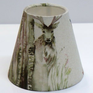 Handmade VOYAGE Maison Enchanted Forest / Moorland Stag CANDLE SHADE Small lamp shade, Nature Theme Natural Woodland Floral Home Decor Gift image 8