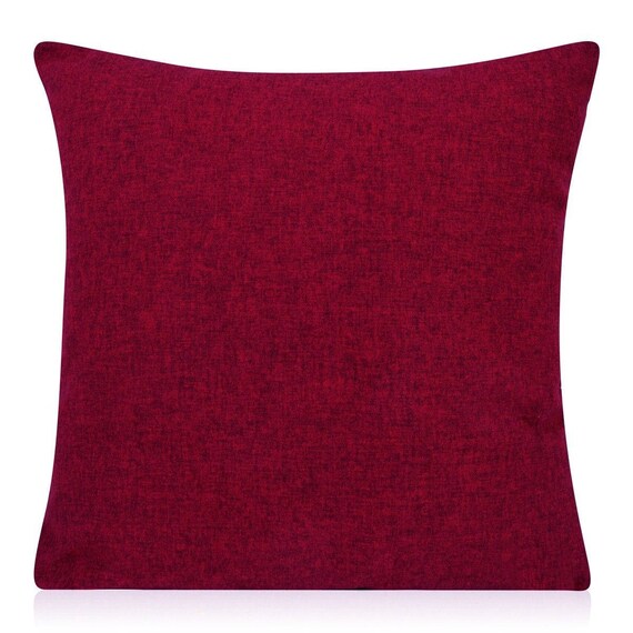 wine red cushions