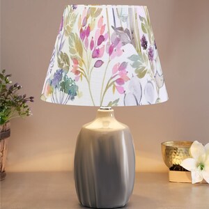 VOYAGE Maison Hedgerow Lotus Cream EMPIRE Lampshade Ceiling Light/ Table Lamp/ Pendant, Handmade In UK, Colourful Home Decor, Floral Purple image 3