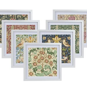 William Morris Framed Print, Shadow Box Picture, Fabric, Textiles Art, Vintage Wall Art, Floral, William Morris Wall Art, Housewarming Gift image 1