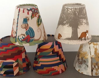 Handmade Bauhaus , Stag, Monkey, Silver Birch CANDLE SHADE Small Lamp shade, Colourful Home Decor Gift, Handmade in UK