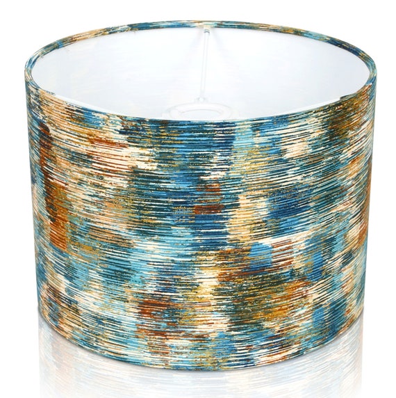 Handmade Robert Kaufman Fusions Brushwork TEAL Cylinder Drum