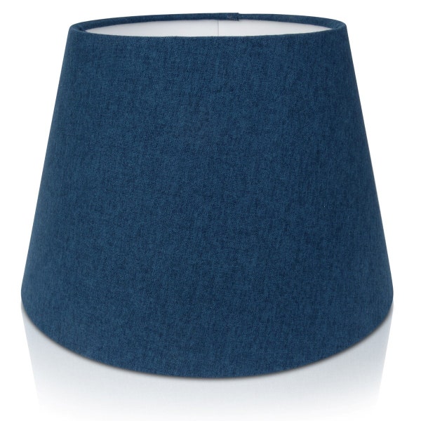 Shetland Navy Brushed Linen Style EMPIRE Lampshades / Pendant Shade / Table/Ceiling, Handmade In UK, Colourful Home Decor, Blue Soft Feel