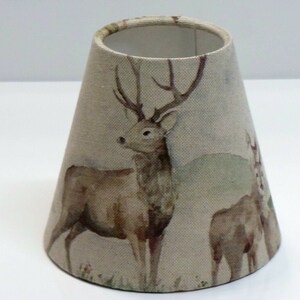 Handmade VOYAGE Maison Enchanted Forest / Moorland Stag CANDLE SHADE Small lamp shade, Nature Theme Natural Woodland Floral Home Decor Gift image 5