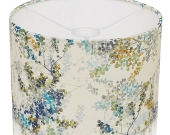 Botanical Leaf Lampshade - Green Giverny Cylinder Light Shade