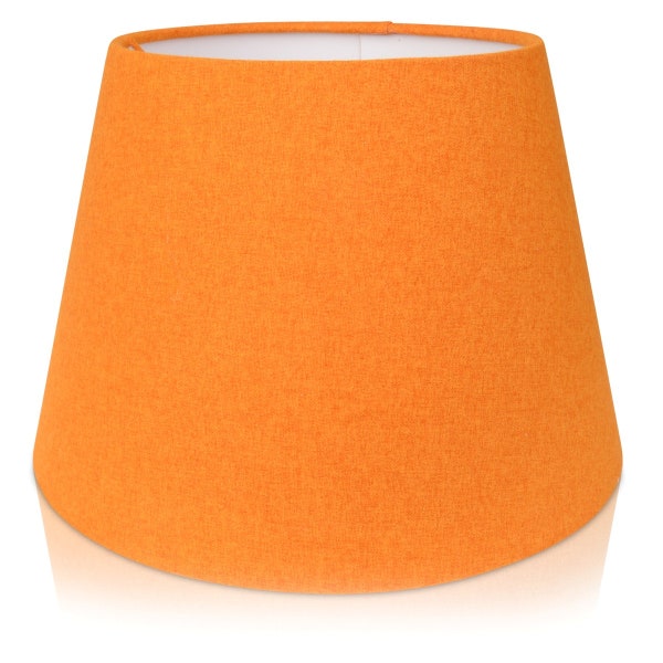 Shetland Orange Brushed Linen Style EMPIRE  Lampshades / Pendant Shade / Table, Colourful Home Decor, Handmade in UK