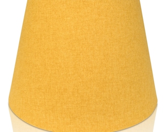Shetland Mustard Yellow Brushed Linen Style EMPIRE  Lampshades / Pendant Shade / Table, Colourful Home Decor, Made in UK