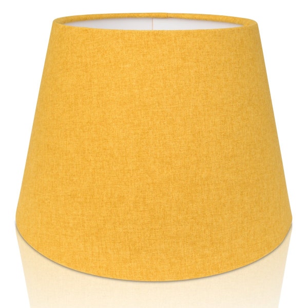 Shetland Mustard Yellow Brushed Linen Style EMPIRE  Lampshades / Pendant Shade / Table, Colourful Home Decor, Made in UK