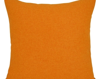 Brushed Shetland Orange Cushion with Fillers Various Sizes 28cm , 36cm, 43cm , 60cm, Home Decor Gift, Handmade in UK, Soft feel