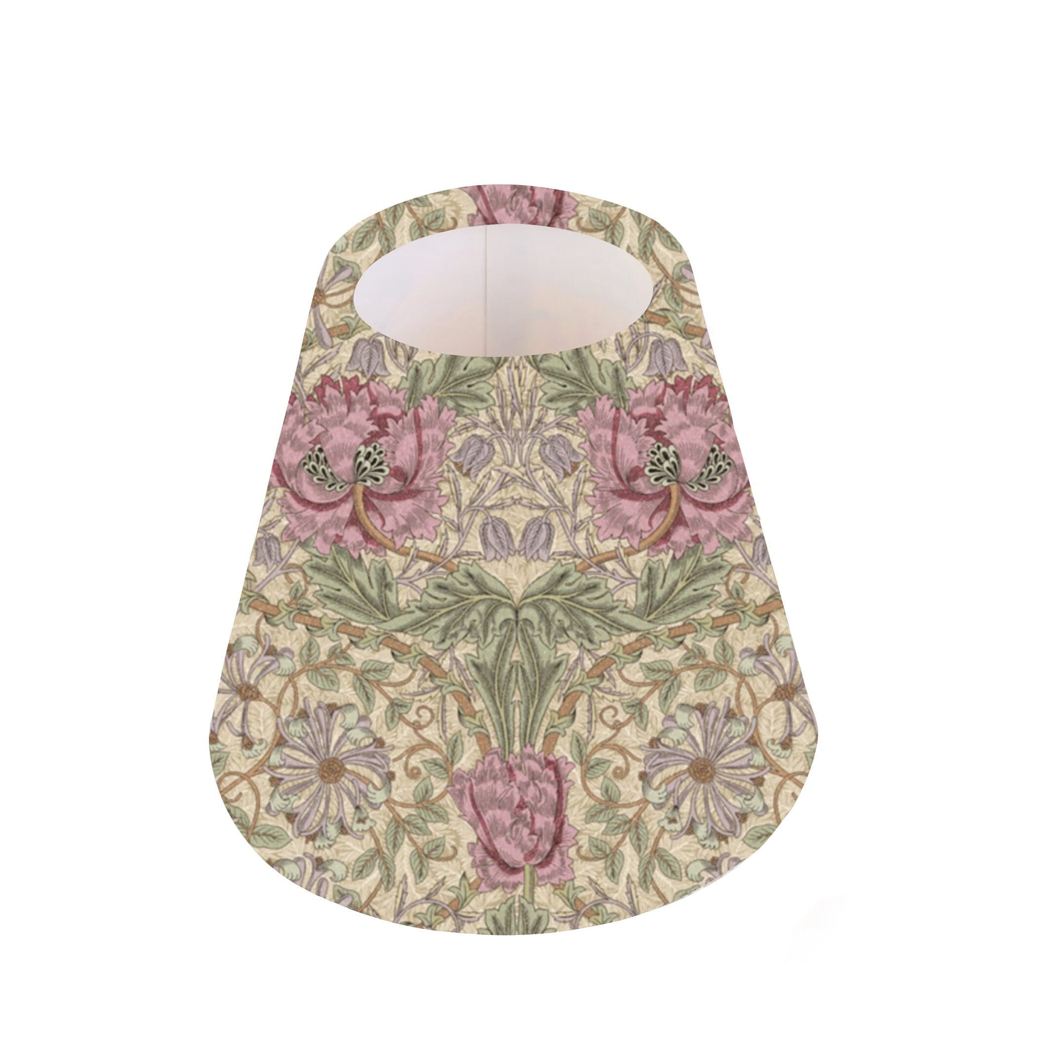 William Morris CANDLE Clip on SMALL Lampshade, Small Light Shade