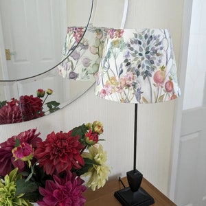 VOYAGE Maison Hedgerow Lotus Cream EMPIRE Lampshade Ceiling Light/ Table Lamp/ Pendant, Handmade In UK, Colourful Home Decor, Floral Purple image 2