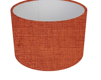 Burnt Orange / Rust Cylinder Drum Lampshade , Pendant Shade / Table, home Decor