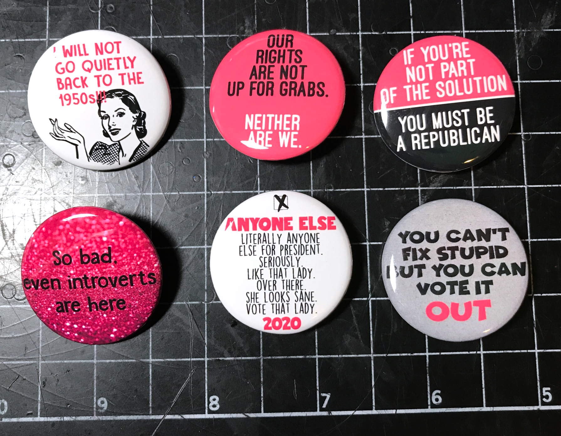 Women's March Pins. 1.25 set of 6 RESIST buttons. | Etsy
