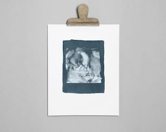 STORM Ultrasound, Sonogram, Physical 3D Cyanotype Print