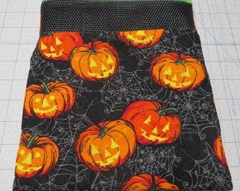 Cute Halloween Grinning Pumpkin Lantern Party Multi-function Travel Makeup Toiletry Coin Bag Case