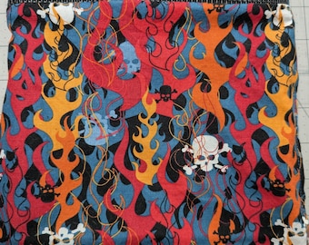 Bonding Pouch - Flames and Skulls
