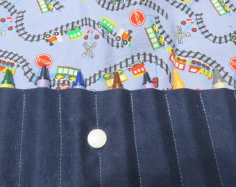 Train Crayon Roll
