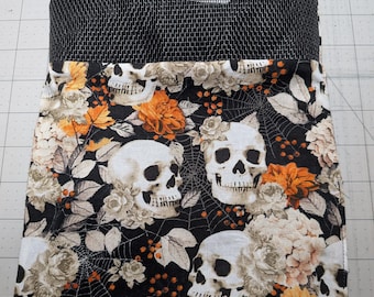 Bolsa de unión - Calaveras con flores naranjas