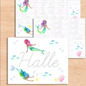 Personalized Handwriting Worksheet DIGITAL DOWNLOAD | 1st Grade Writing Practice |  Kindergarten Name Worksheet | Name Tracing